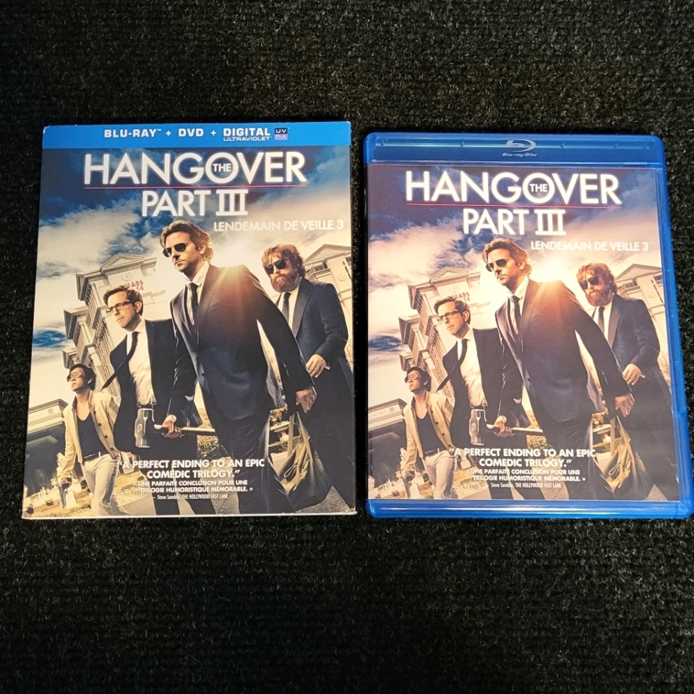 ⚡3/$20⚡ THE HANGOVER PART III Blu-ray + DVD + Slipcover Bradley Cooper Comedy